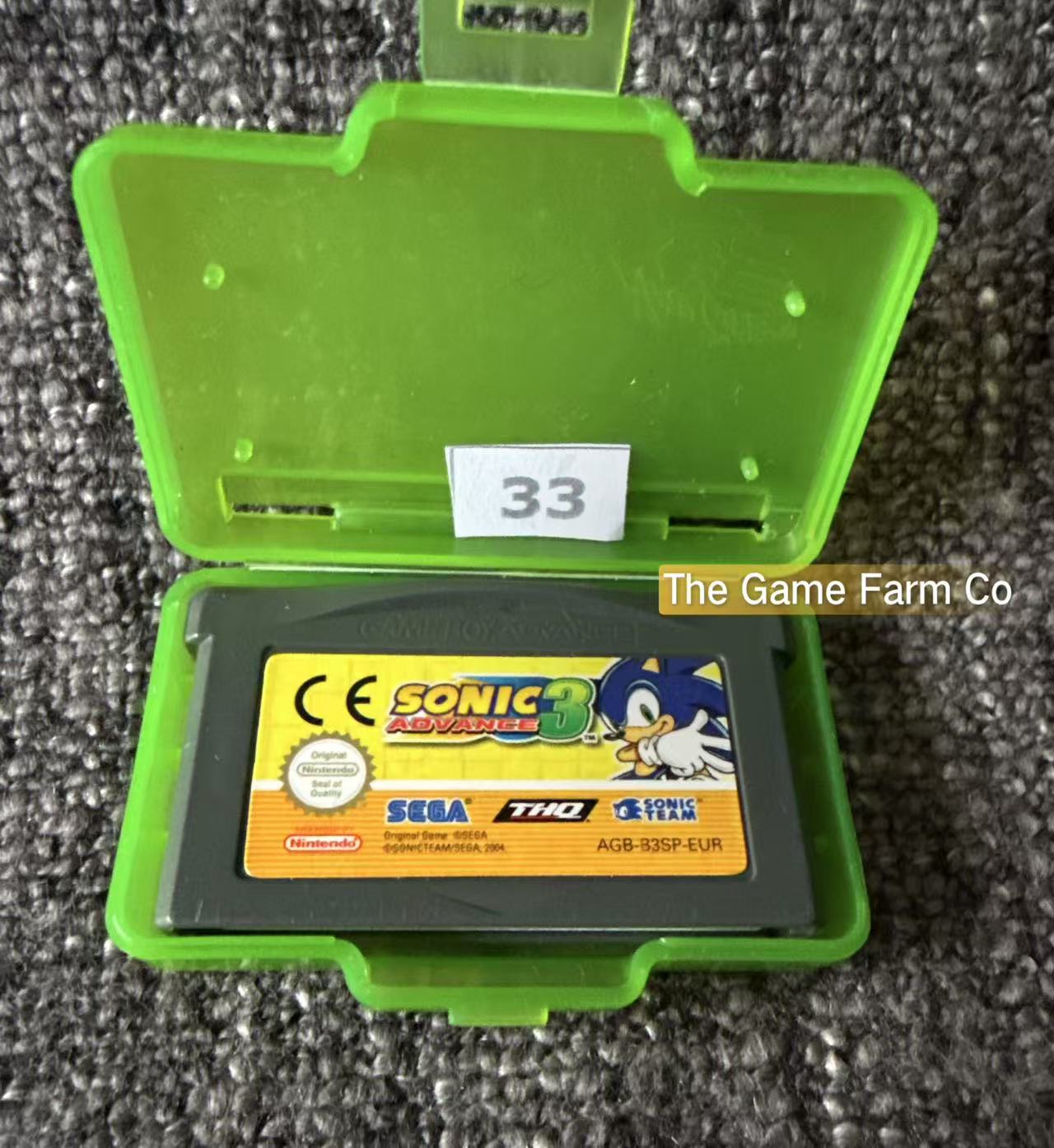 Sonic Advance 3  Game -Nintendo Gameboy Advance Cart GBA - Pal Version