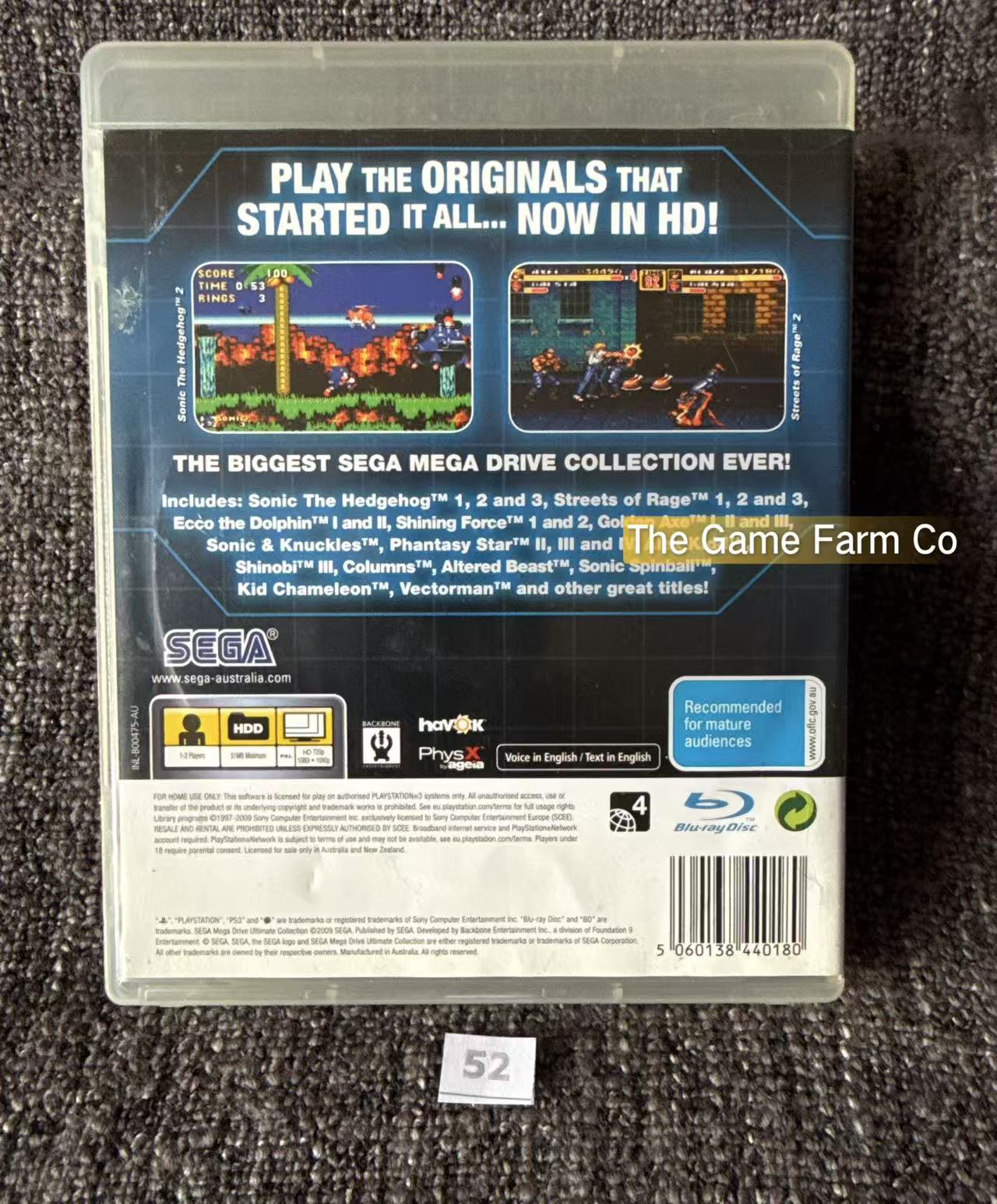 Sega Mega Drive Ultimate Collection Game - PS3 - Sony Playstation 3