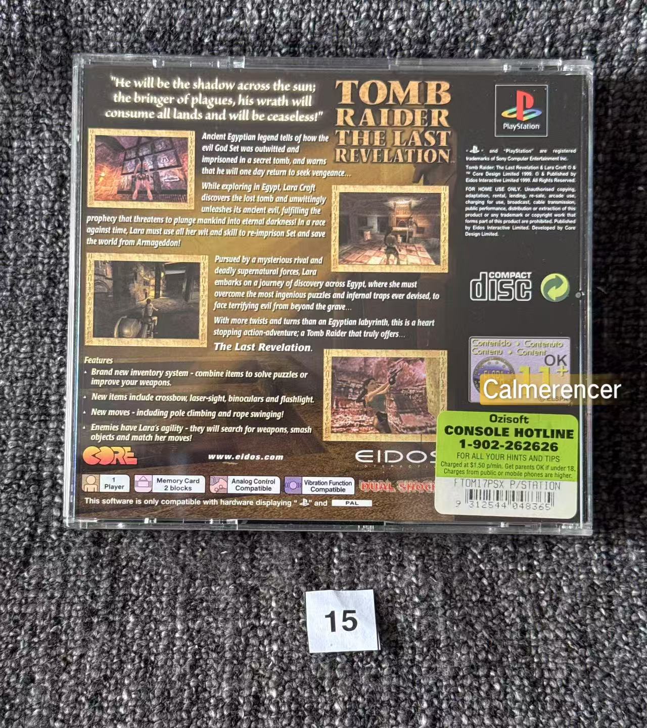 Tomb Raider - Sony Playstation One (PS1) Game