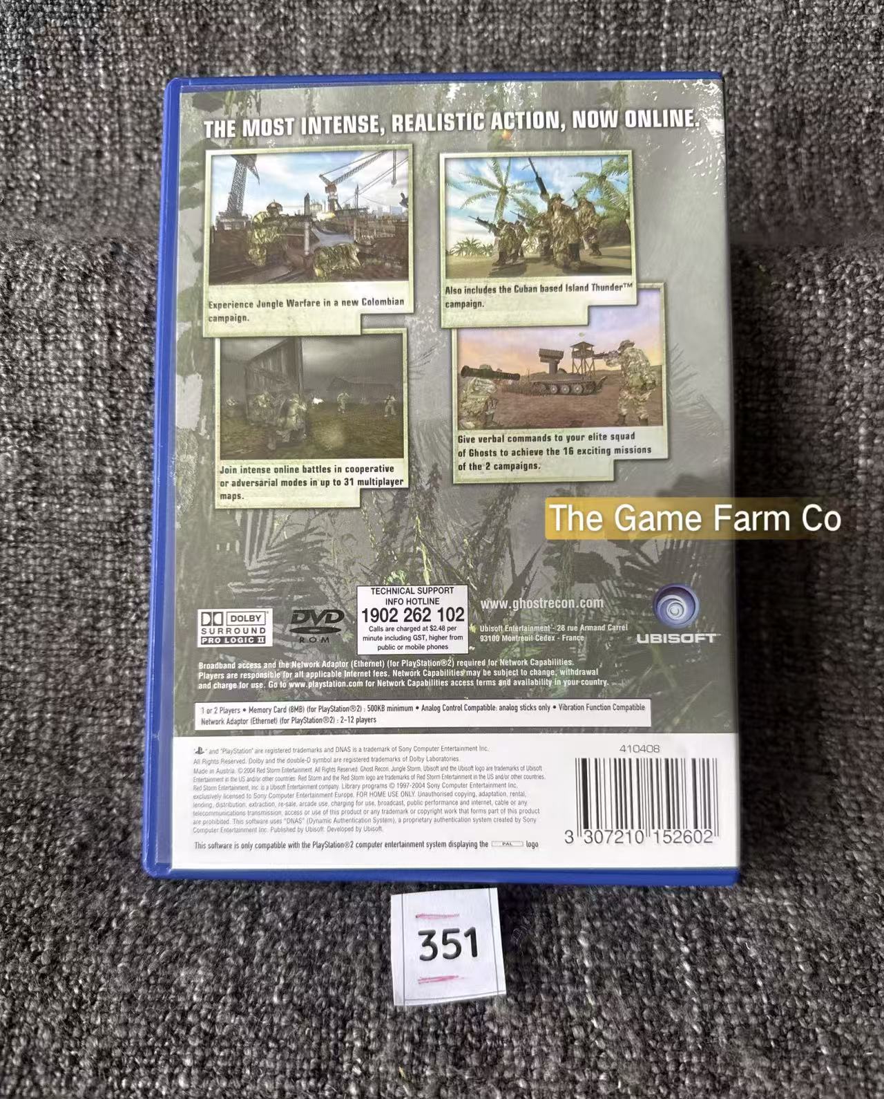 Tom Clancy's Ghost Recon Jungle Storm Game In Mint Condition  - Sony PlayStation 2 (PS2)