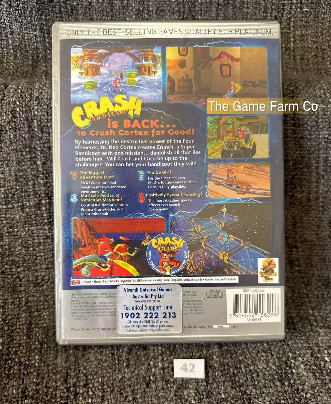 Crash Bandicoot Wrath of Cortex Game- Sony PlayStation 2 (PS2)