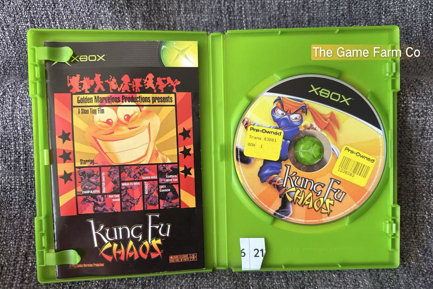 Kung Fu Chaos Game Microsoft Xbox Original