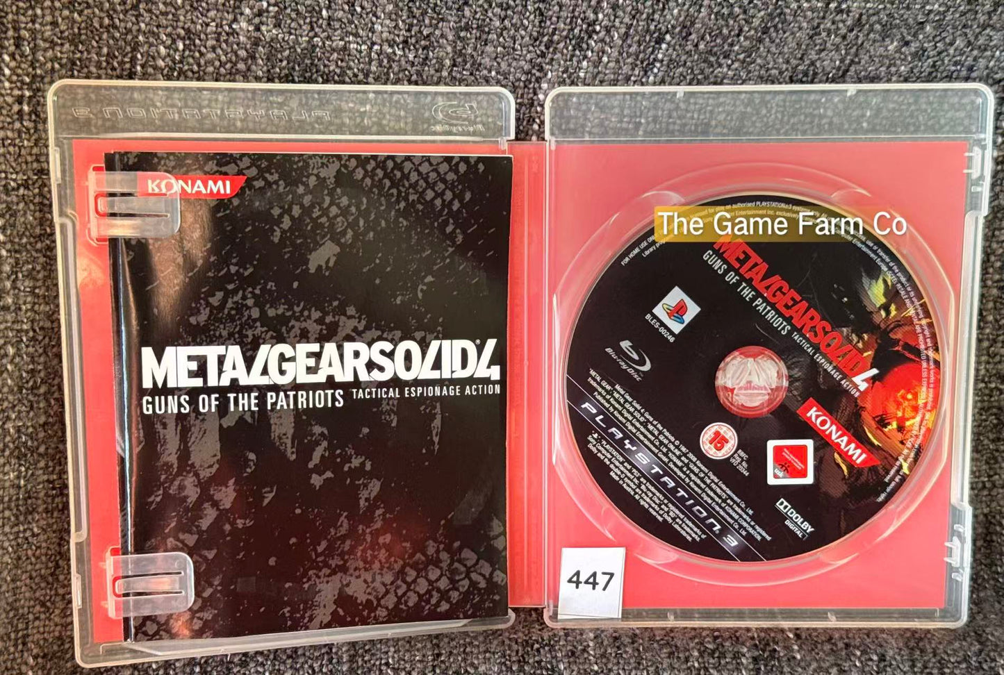 Metal Gear Solid 4 PS3 Physical Game CIB PAL Tested Used