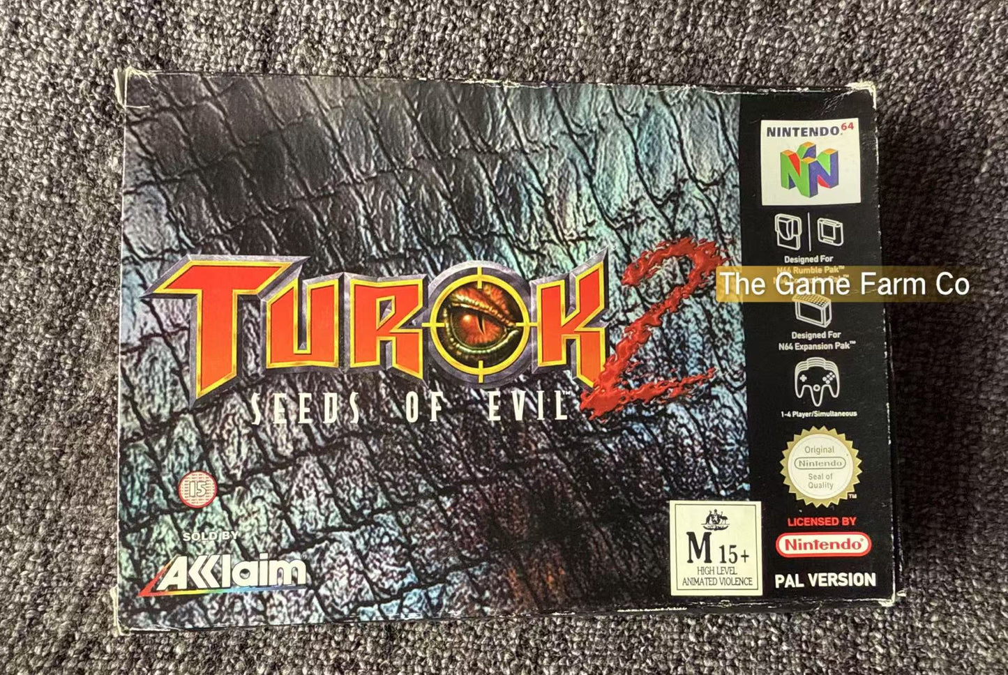 Turok 2 - Seeds of Evil Game Boxed - Nintendo 64 / N64 - Pal Version