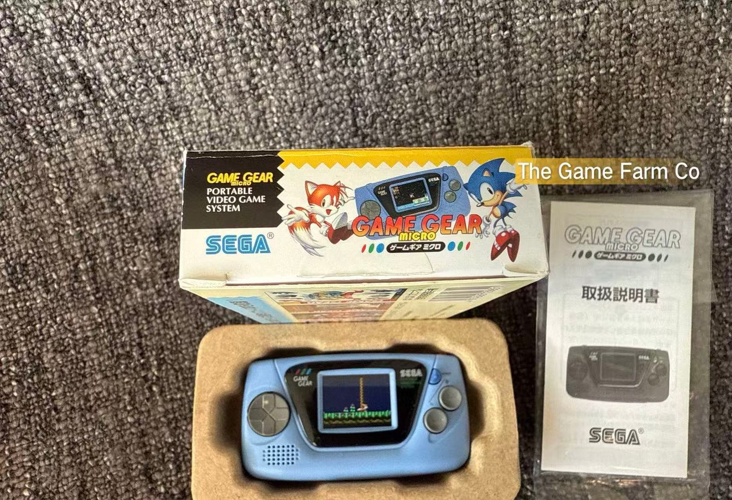 Sega Game Gear Micro Console Blue Japan 30th Anniversary Sonic & Tales Boxed
