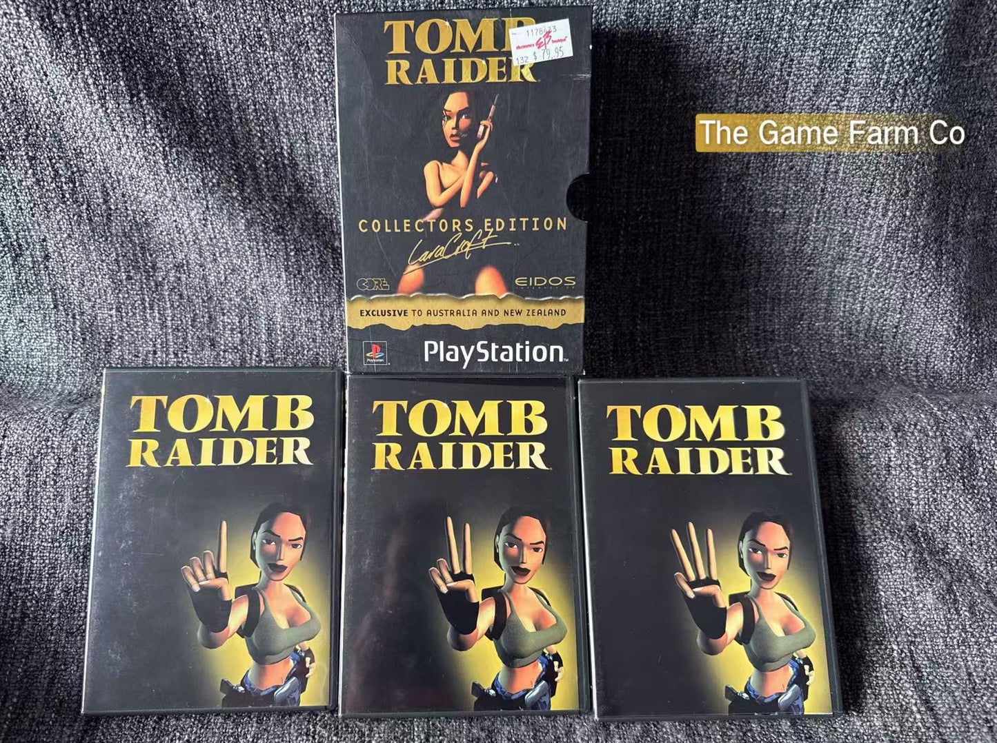 Tomb Raider Collectors Edition Lara Croft In overall Excellent Condition - Sony Playstation One (PS1) Box set Games 1-3