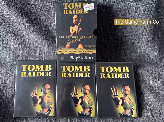 Tomb Raider Collectors Edition Lara Croft In overall Excellent Condition - Sony Playstation One (PS1) Box set Games 1-3
