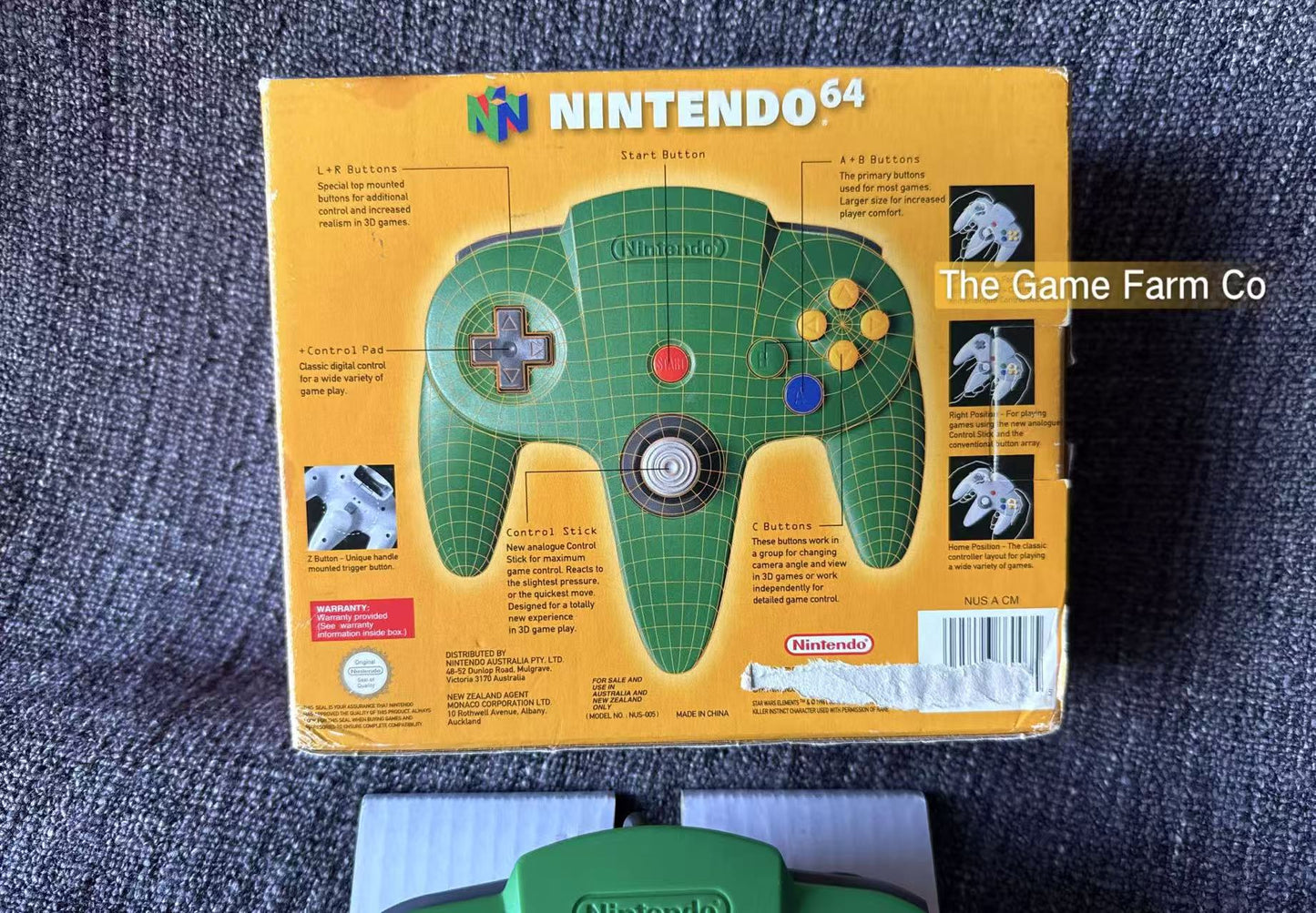 All Genuine boxed Green N64 controller (Nintendo)