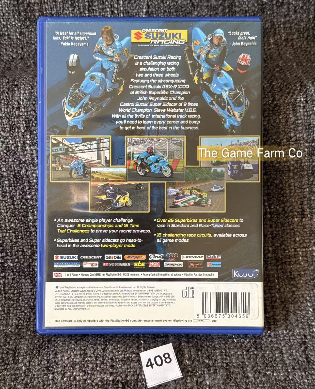Crescent Suzuki Racing PS2 Physical Game CIB PAL Tested