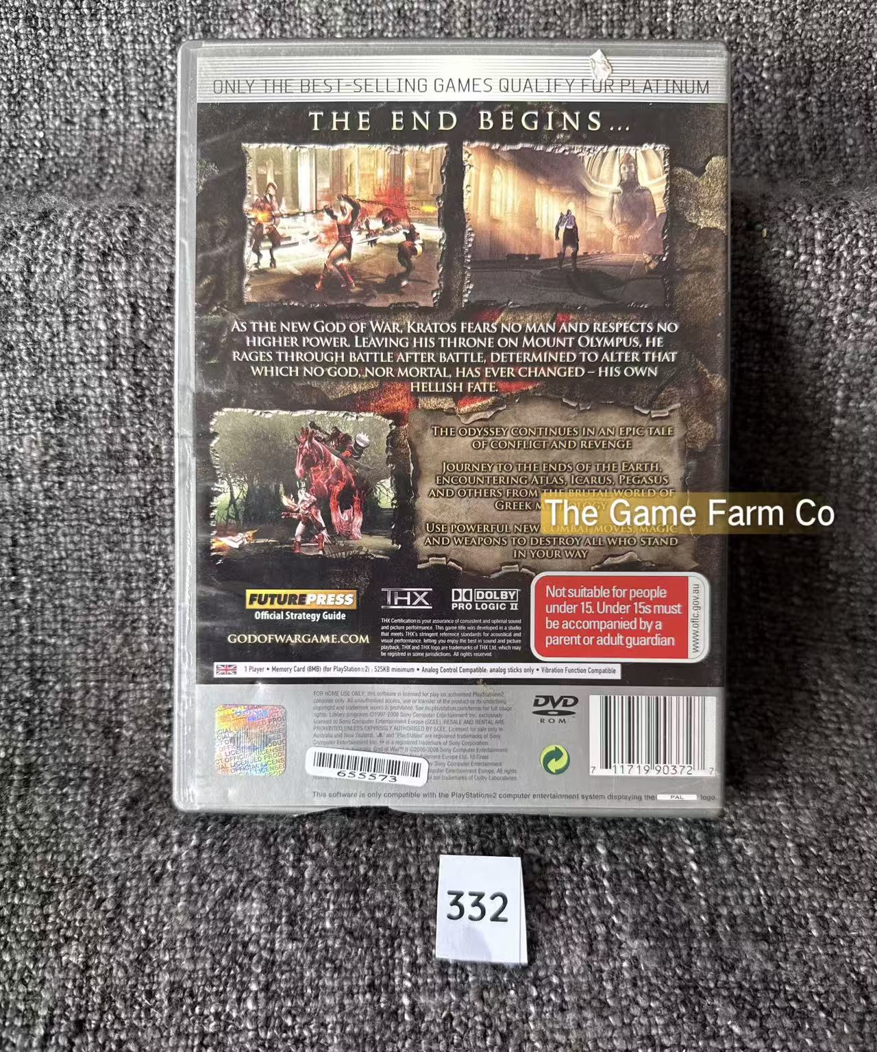 God Of War Game (Missing manual) - Sony PlayStation 2 (PS2)