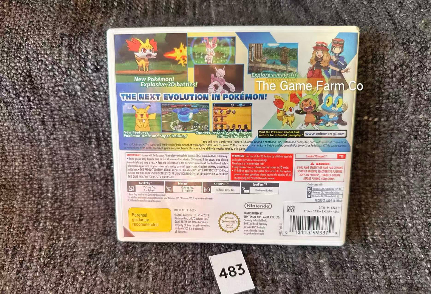 Pokémon X Nintendo 3DS Physical Game CIB PAL Tested Used