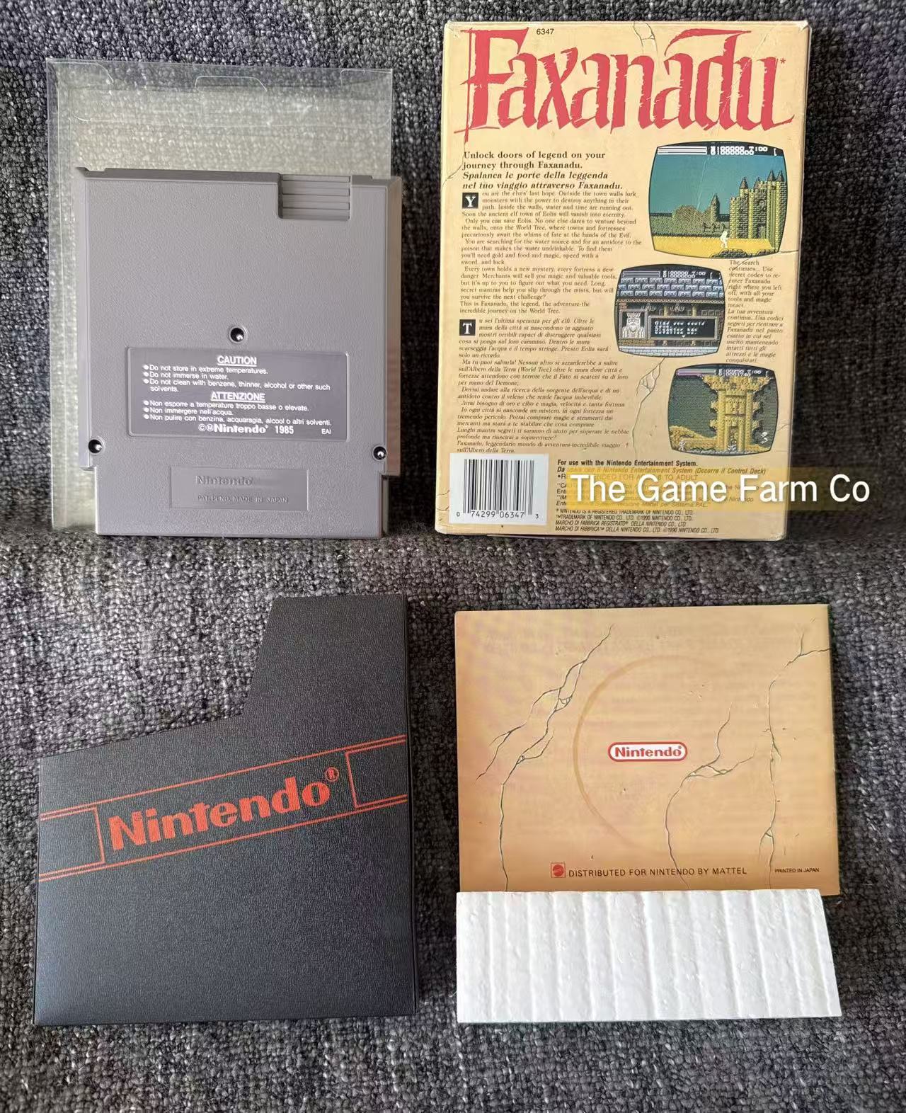 Faxanadu Boxed Game - Nes - Nintendo / Entertainment System - Pal Version