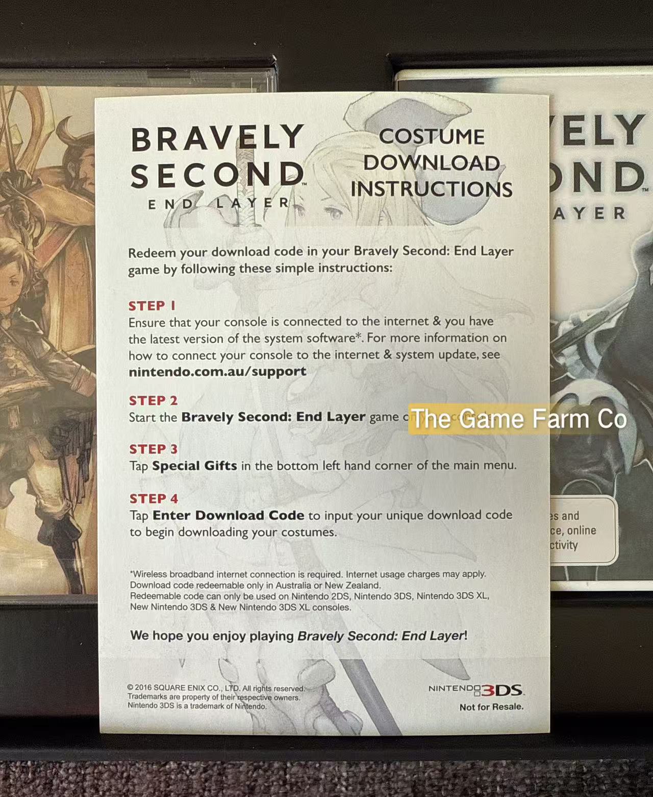 Bravely Second End Layer Deluxe Collectors Edition Nintendo 3DS Mostly New PAL Tested Used