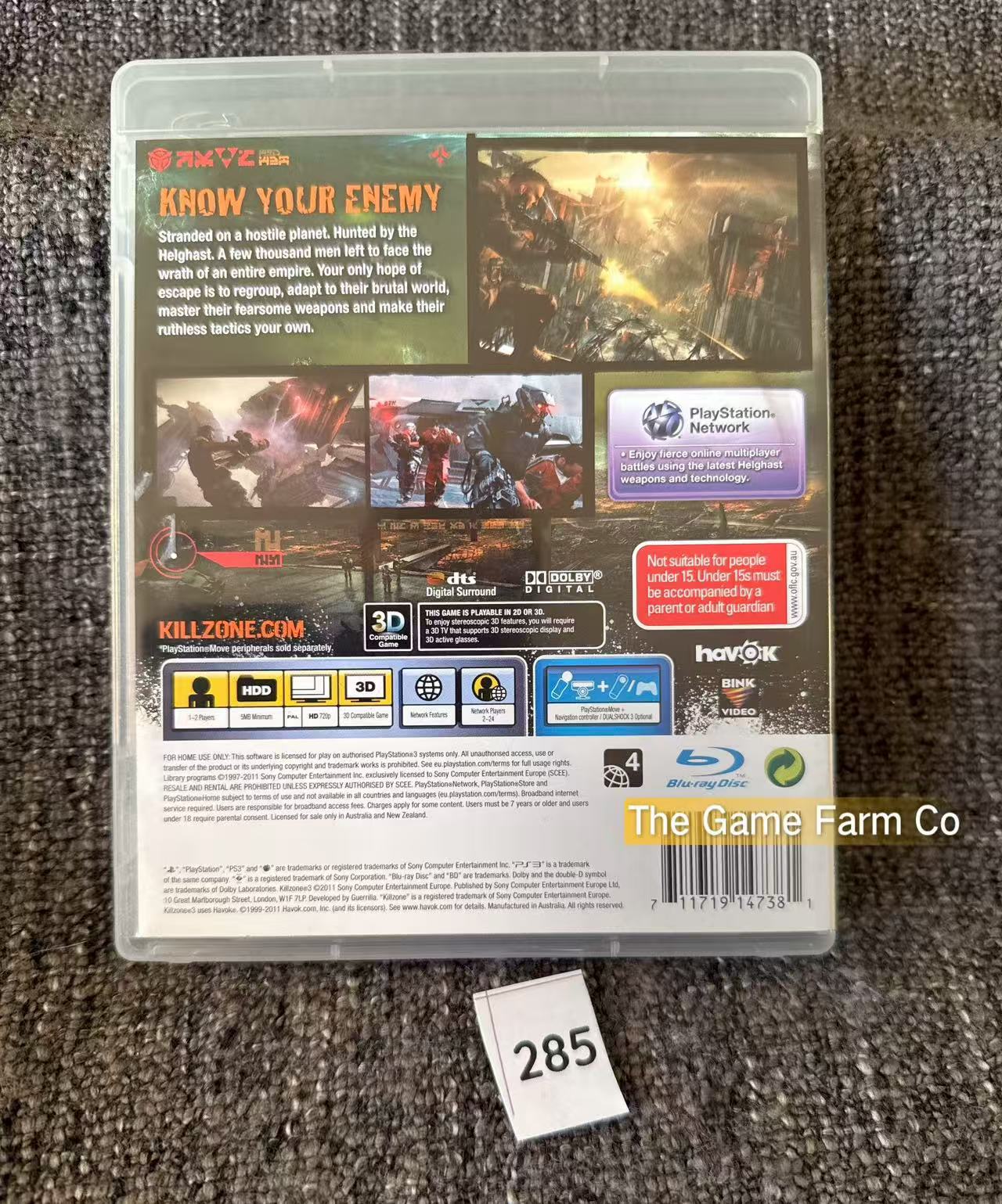 Killzone 3 Game - PS3 - Sony Playstation 3