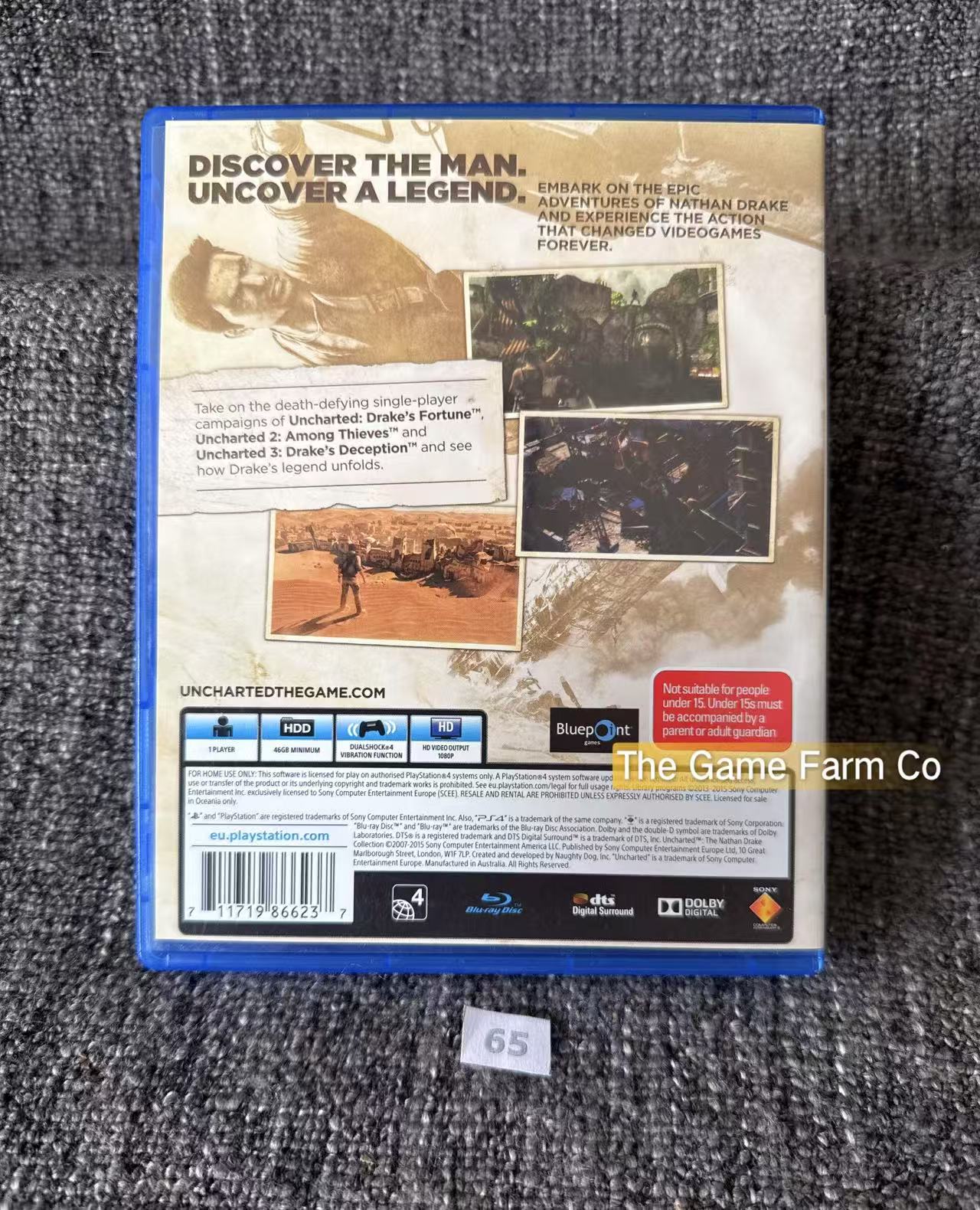 Uncharted The Nathan Drake Collection Sony Playstation 4 (PS4) Game