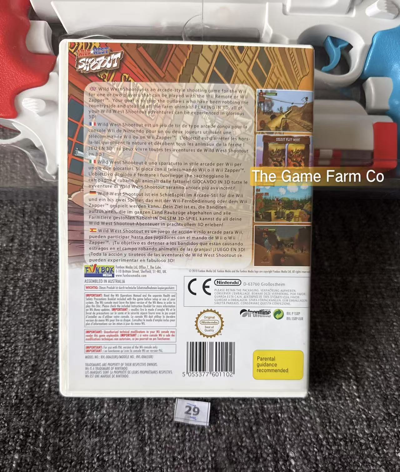 Wild West Shootout Nintendo Wii PAL With 2 Guns 2 3D Glasses & Game Boxed Manual -  Nintendo Wii game