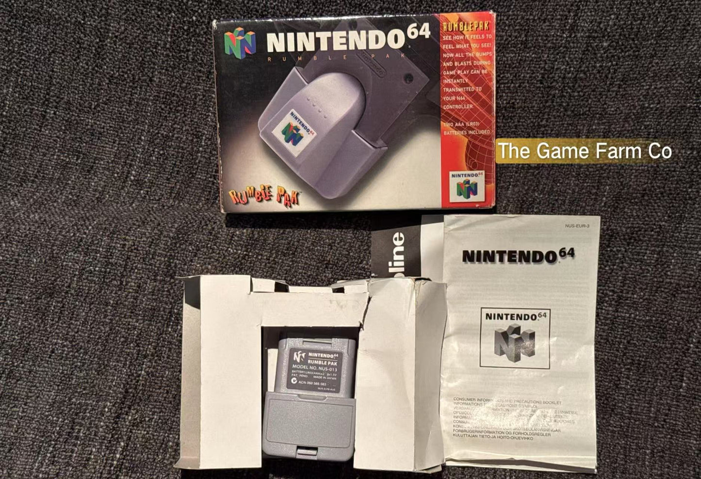 Nintendo 64 (N64) Rumble Pak boxed - Genuine