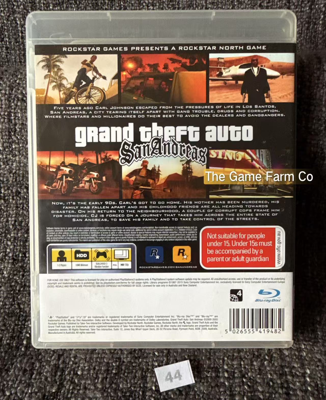 Grand Theft Auto San Andreas Game - PS3 - Sony Playstation 3