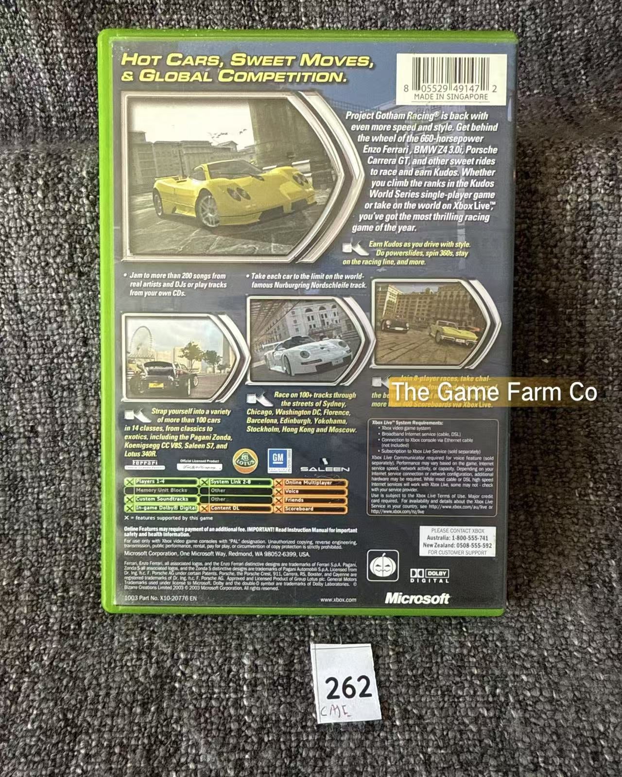 Project Gotham Racing 2 Game Microsoft Xbox Original