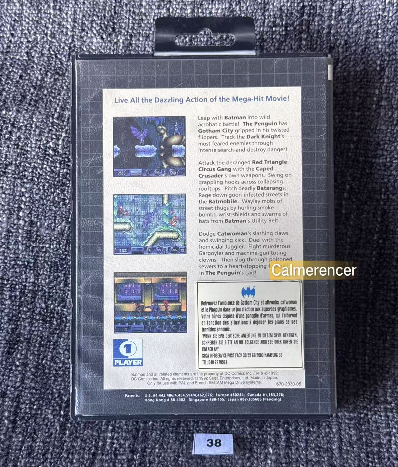 Batman Returns Game - No manual - Sega Mega Drive