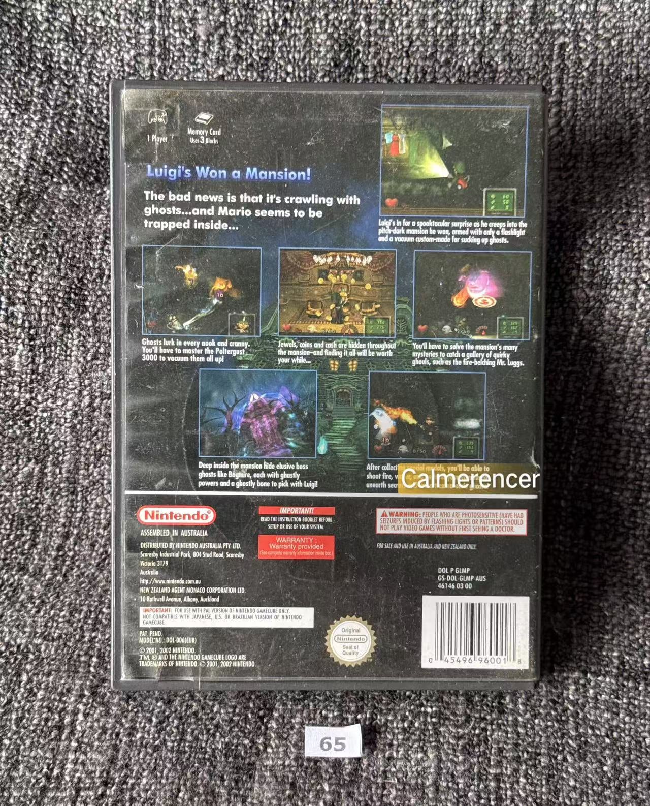 Luigi's Mansion Game - No manual  - Nintendo Gamecube - Pal Version