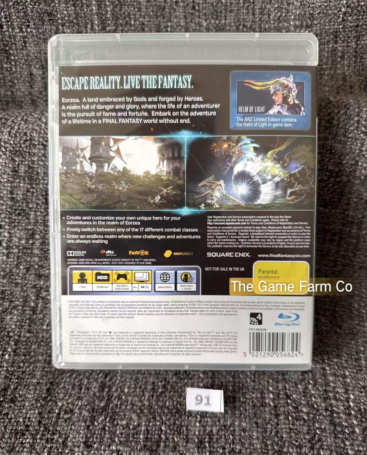 A Realm Reborn Final Fantasy Online Game - PS3 - Sony Playstation 3