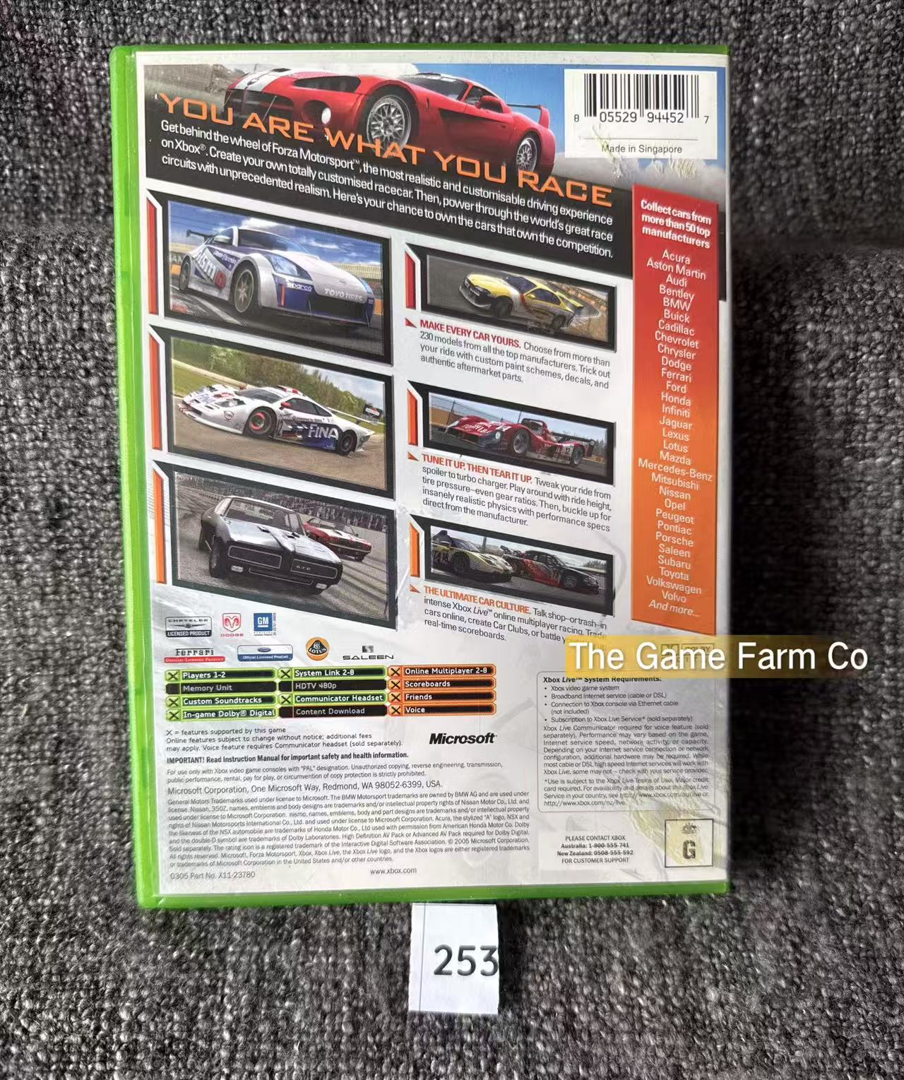 Forza Motorsport Game Microsoft Xbox Original