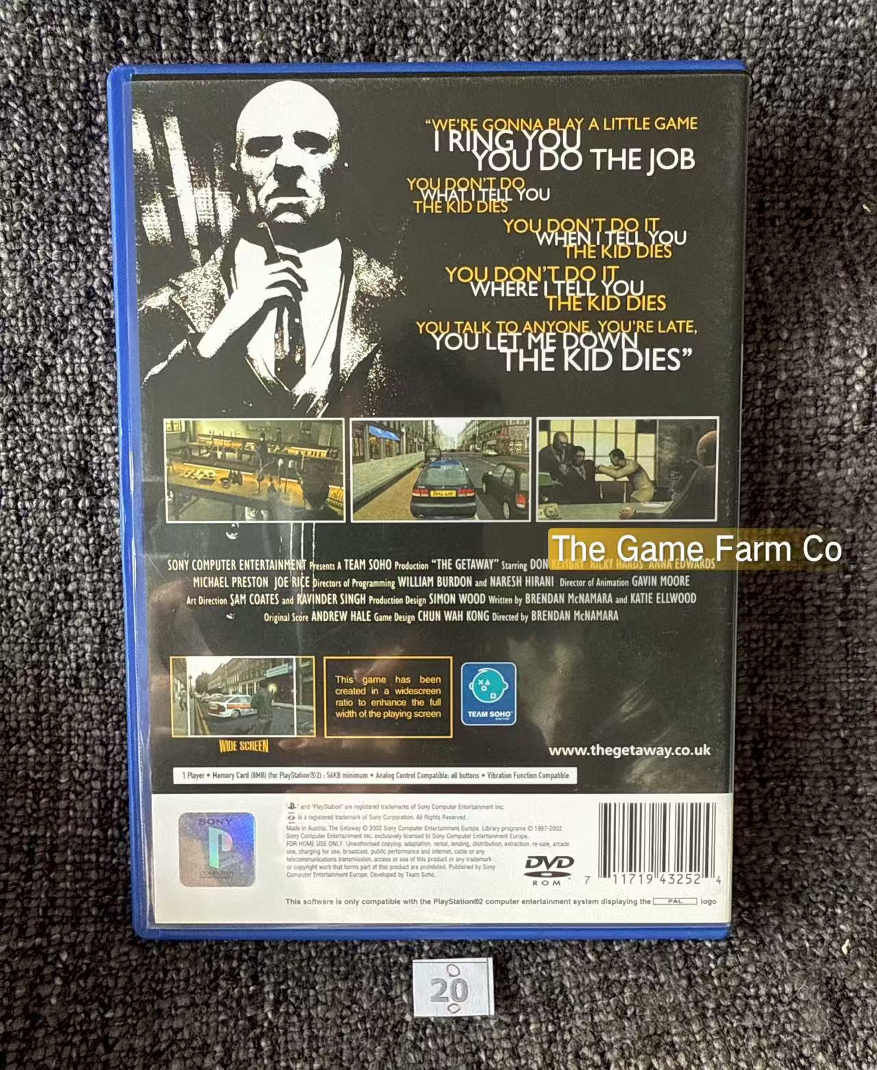The Getaway In mint like condition Game- Sony PlayStation 2 (PS2)