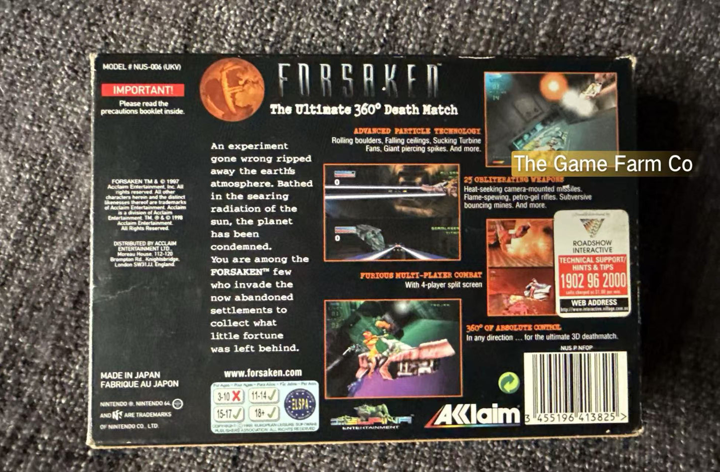 Forsaken Game Boxed - Nintendo 64 / N64 - Pal Version