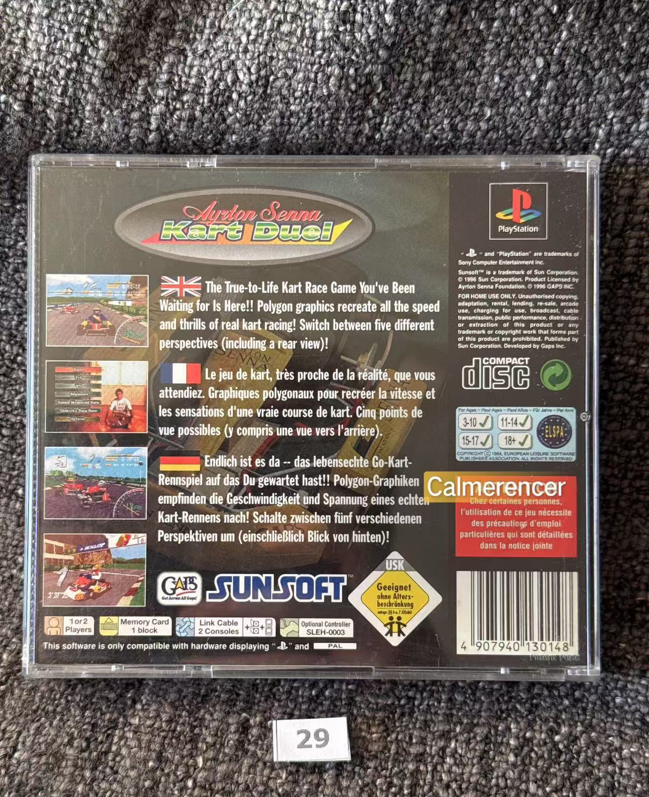 Ayrton Senna Kart Duel - Sony Playstation One (PS1) Game