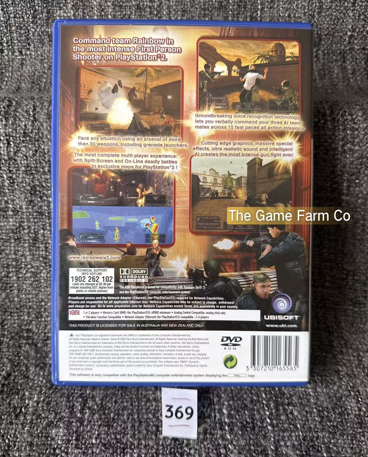 Rainbow Six 3 Game In Mint Condition - Sony PlayStation 2 (PS2)