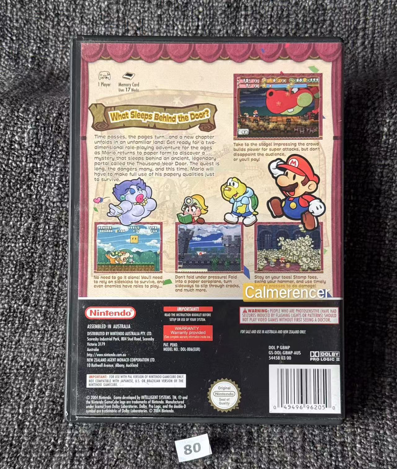 Paper Mario Game - No manual  - Nintendo Gamecube - Pal Version