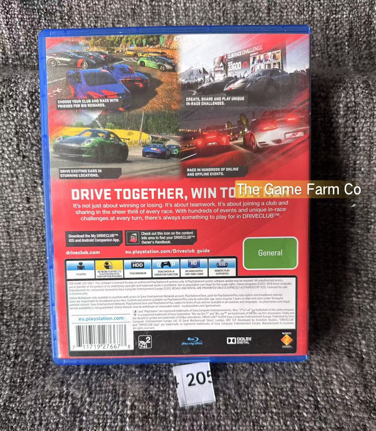 Drive Club Sony Playstation 4 (PS4) Game