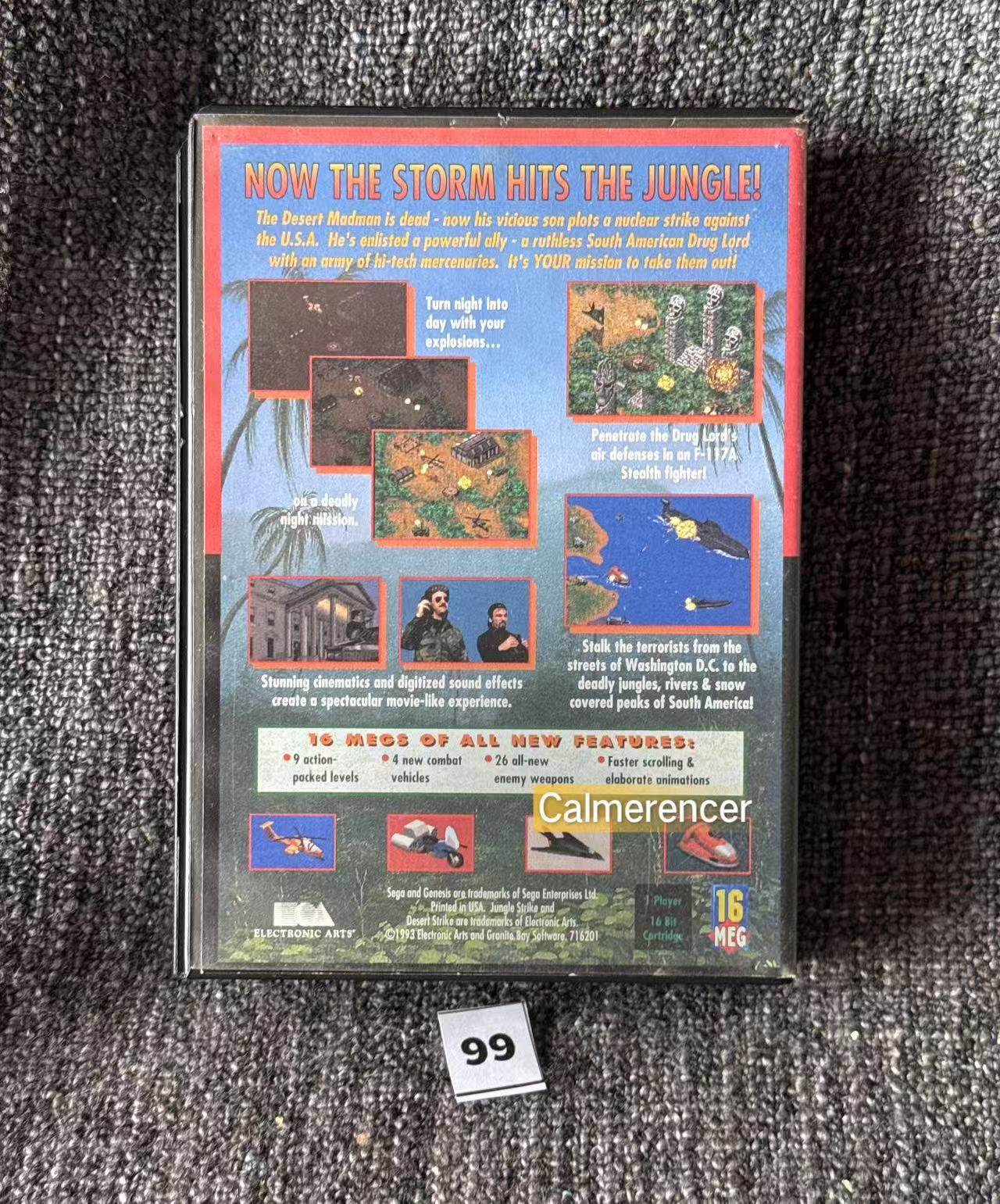 Jungle Strike The Sequel to Desert Strike Game - No manual Sega Mega Drive