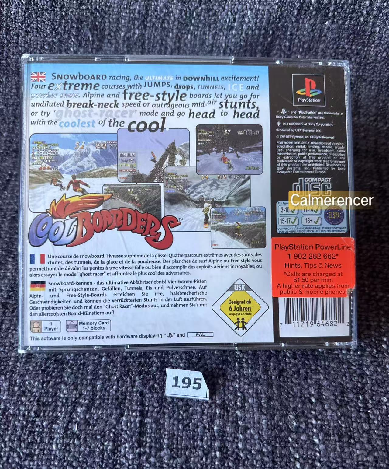 Cool Boarders - Sony Playstation One (PS1) Game