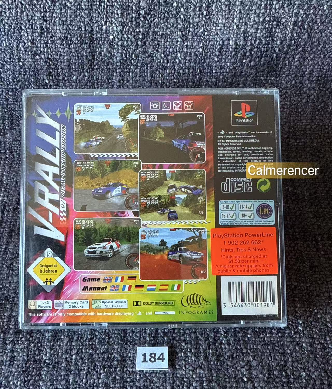 V-Rally - Sony Playstation One (PS1) Game