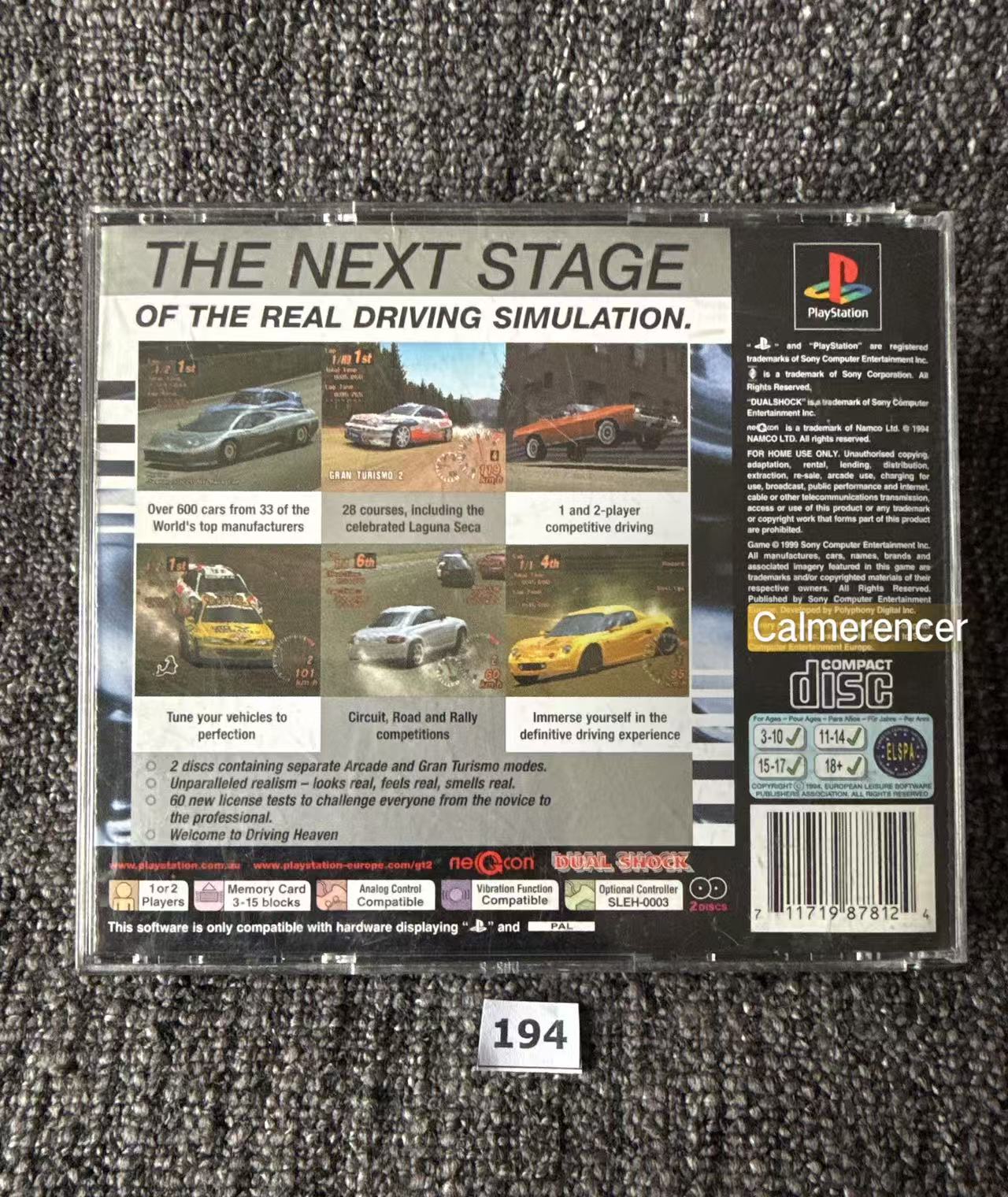 Gran Turismo 2 - Sony Playstation One (PS1) Game