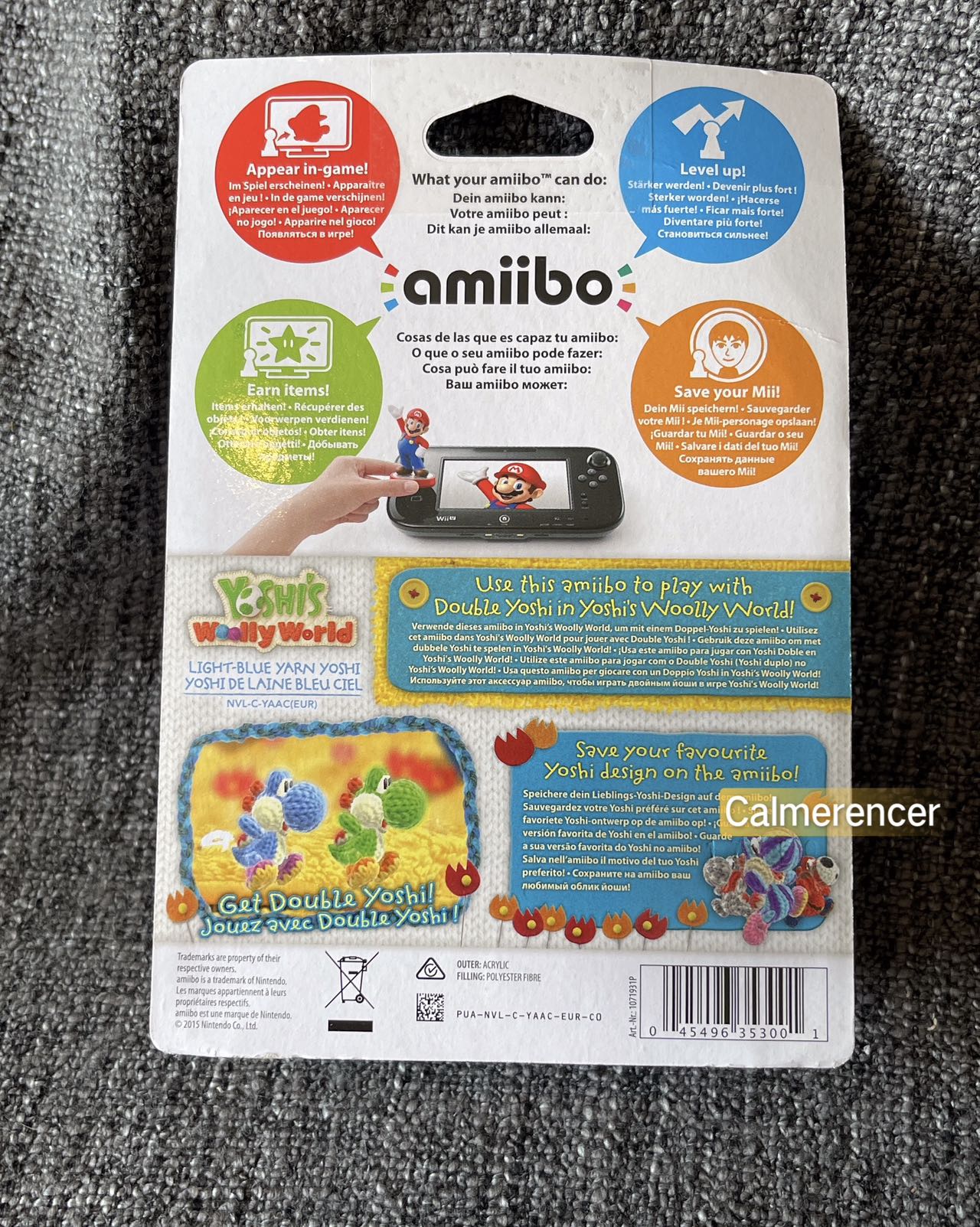 Blue Yarn Yoshi Nintendo Amiibo