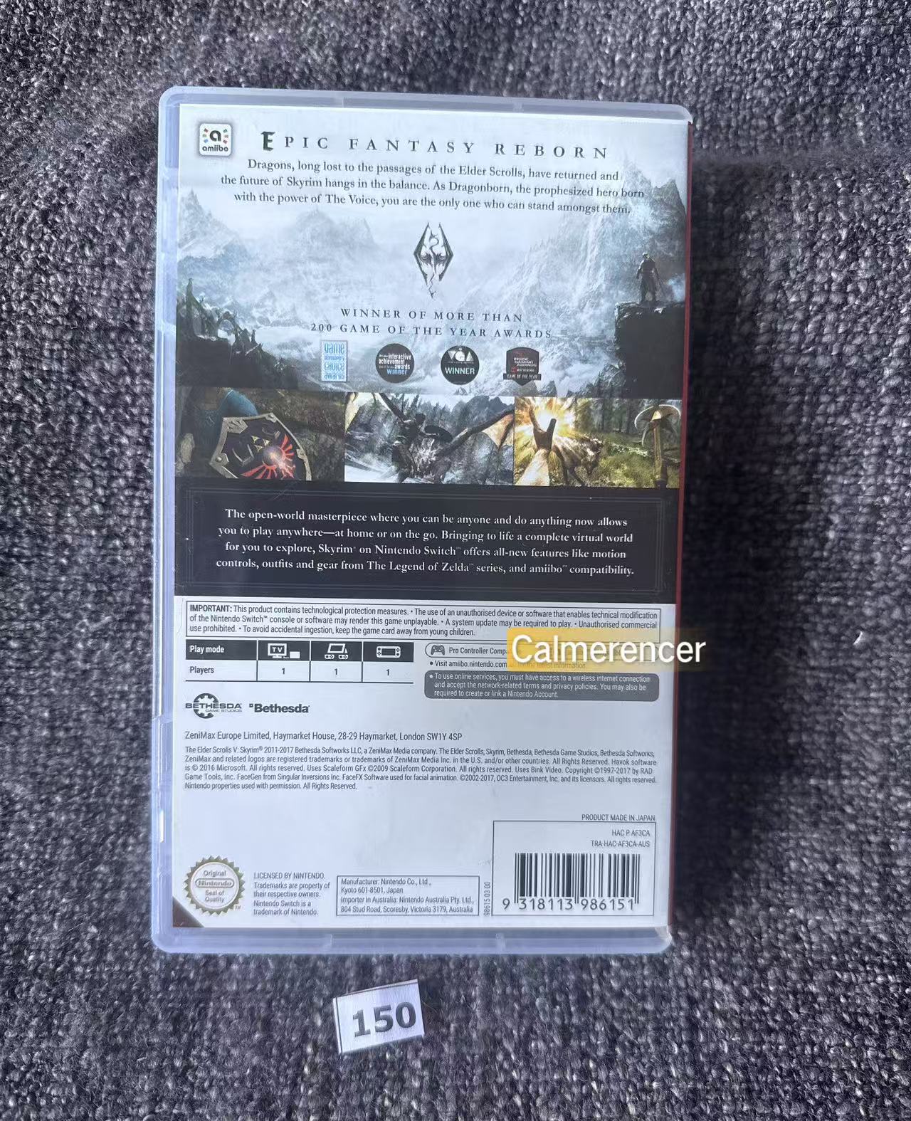 Skyrim The Elder Scrolls V Switch Game - Nintendo Switch