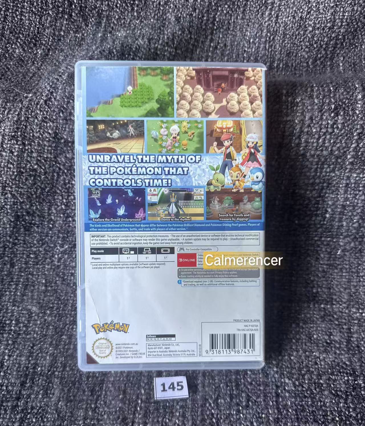 Pokemon Brilliant Diamond Game - Nintendo Switch