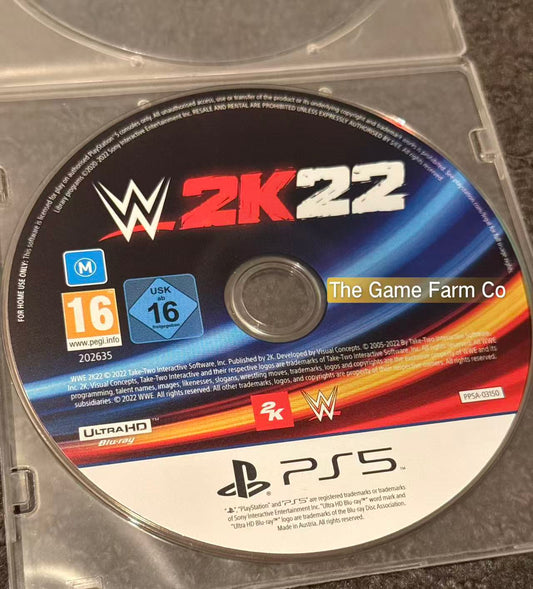 W2K22 Multi-Player Wrestling Loose Game - Sony Playstation 5