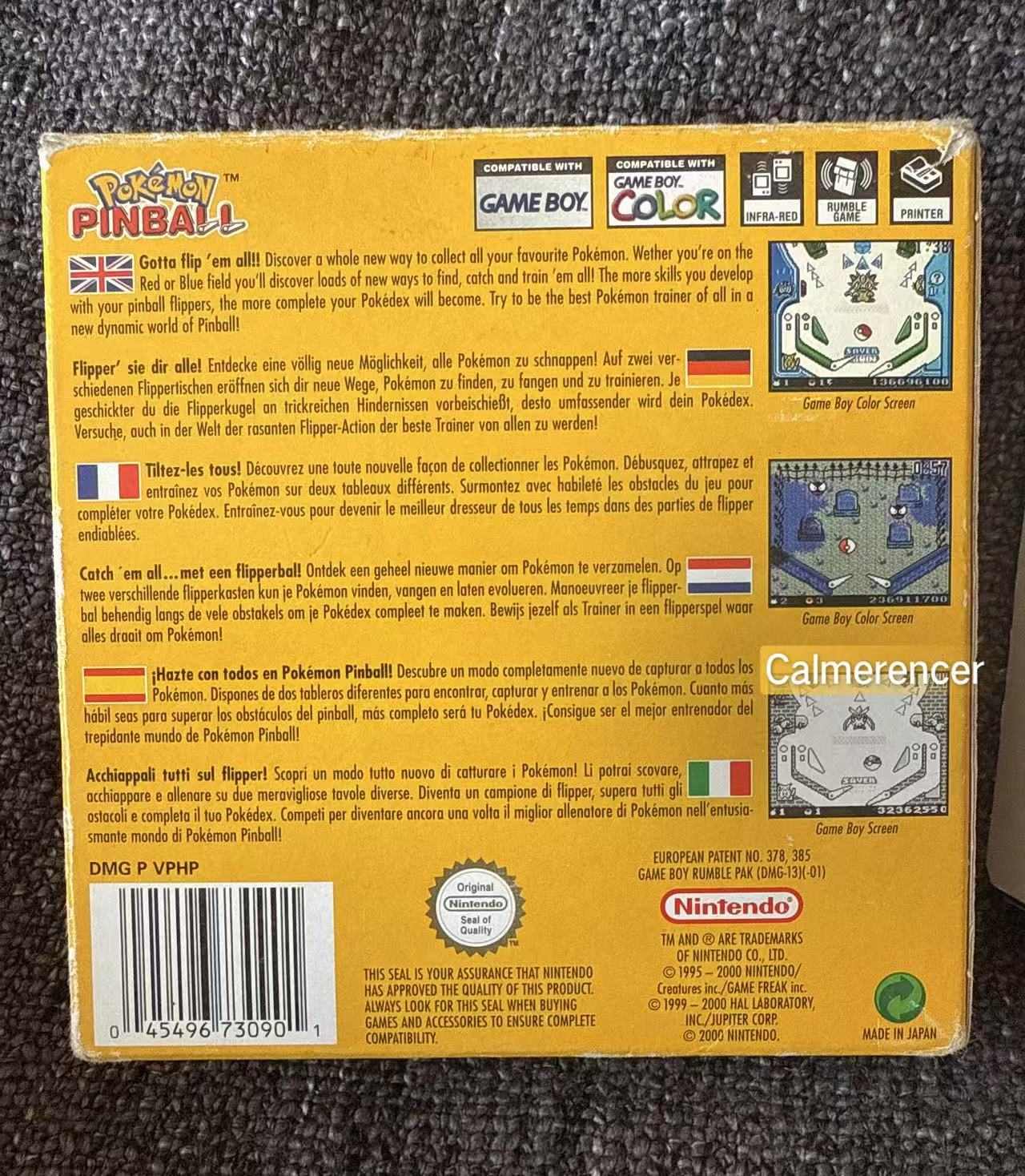Pokemon Pinball Boxed Game -Nintendo Gameboy color - Pal Version