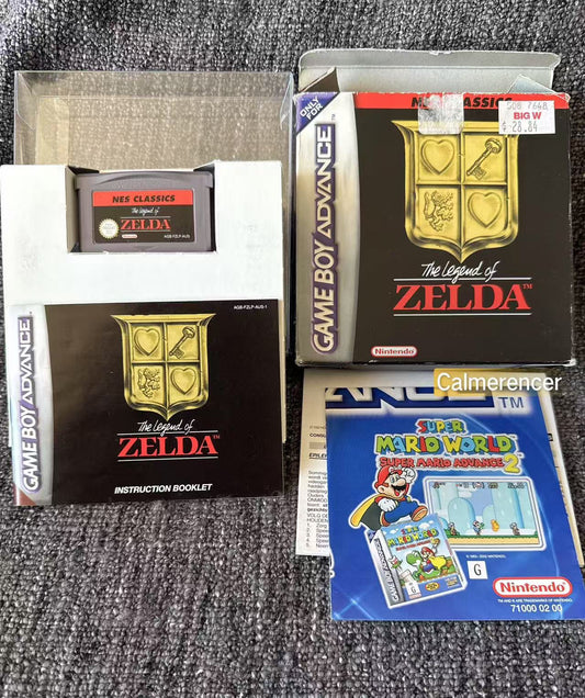 The Legend Of Zelda Nes Classic Boxed Game -Nintendo Gameboy Advance GBA - Pal Version