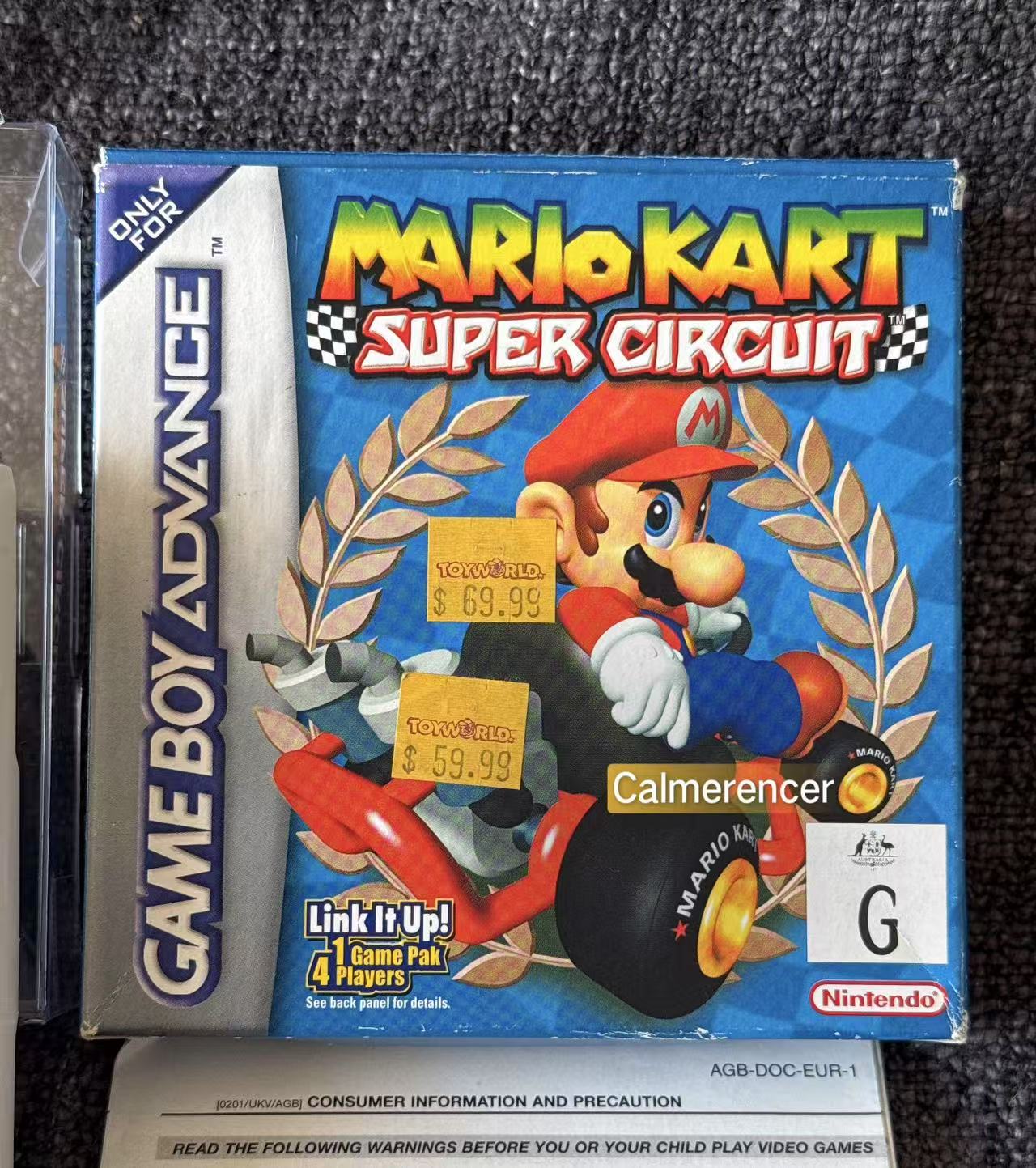 Mario Kart Super Circuit Boxed Game -Nintendo Gameboy Advance GBA - Pal Version