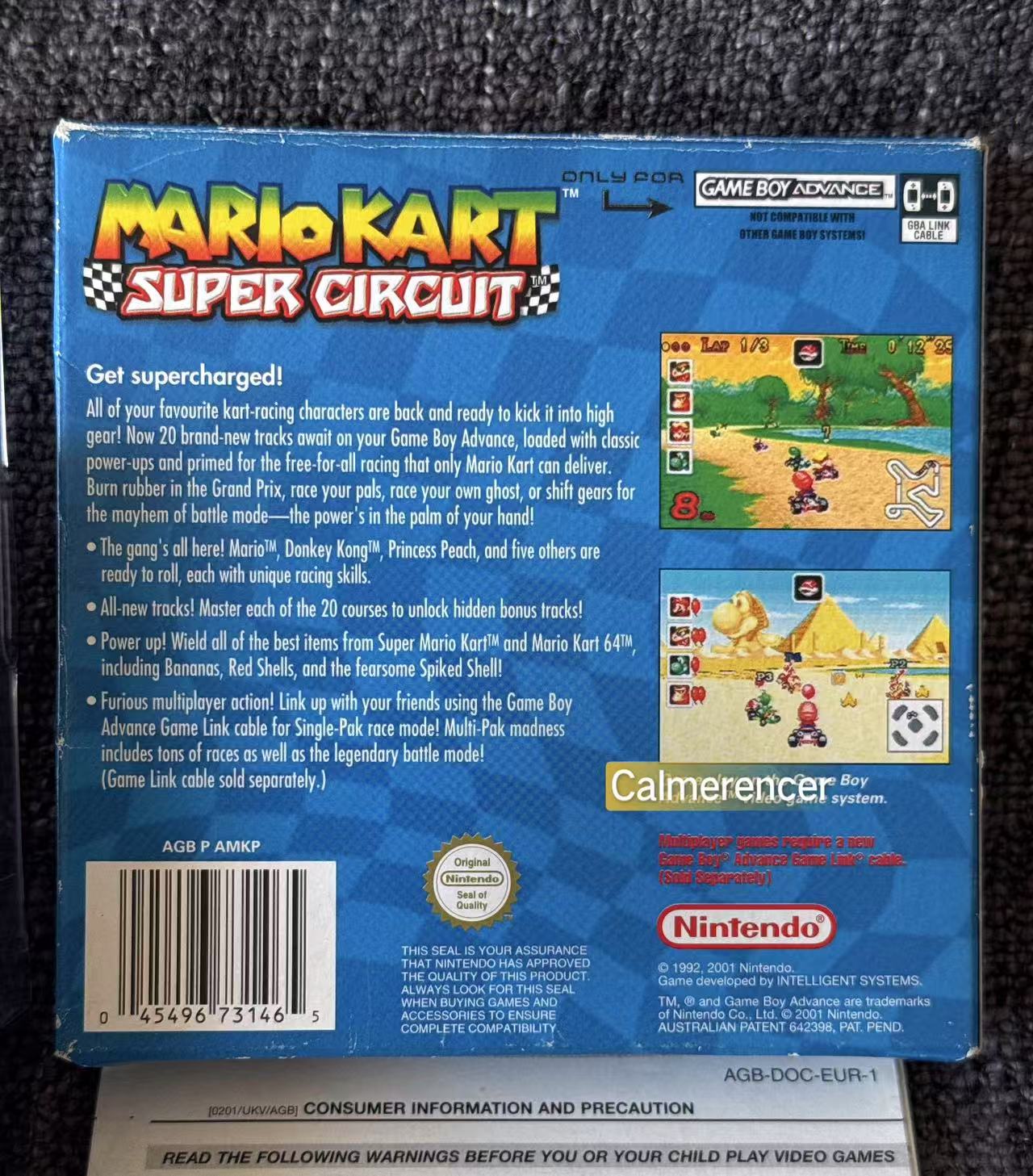 Mario Kart Super Circuit Boxed Game -Nintendo Gameboy Advance GBA - Pal Version