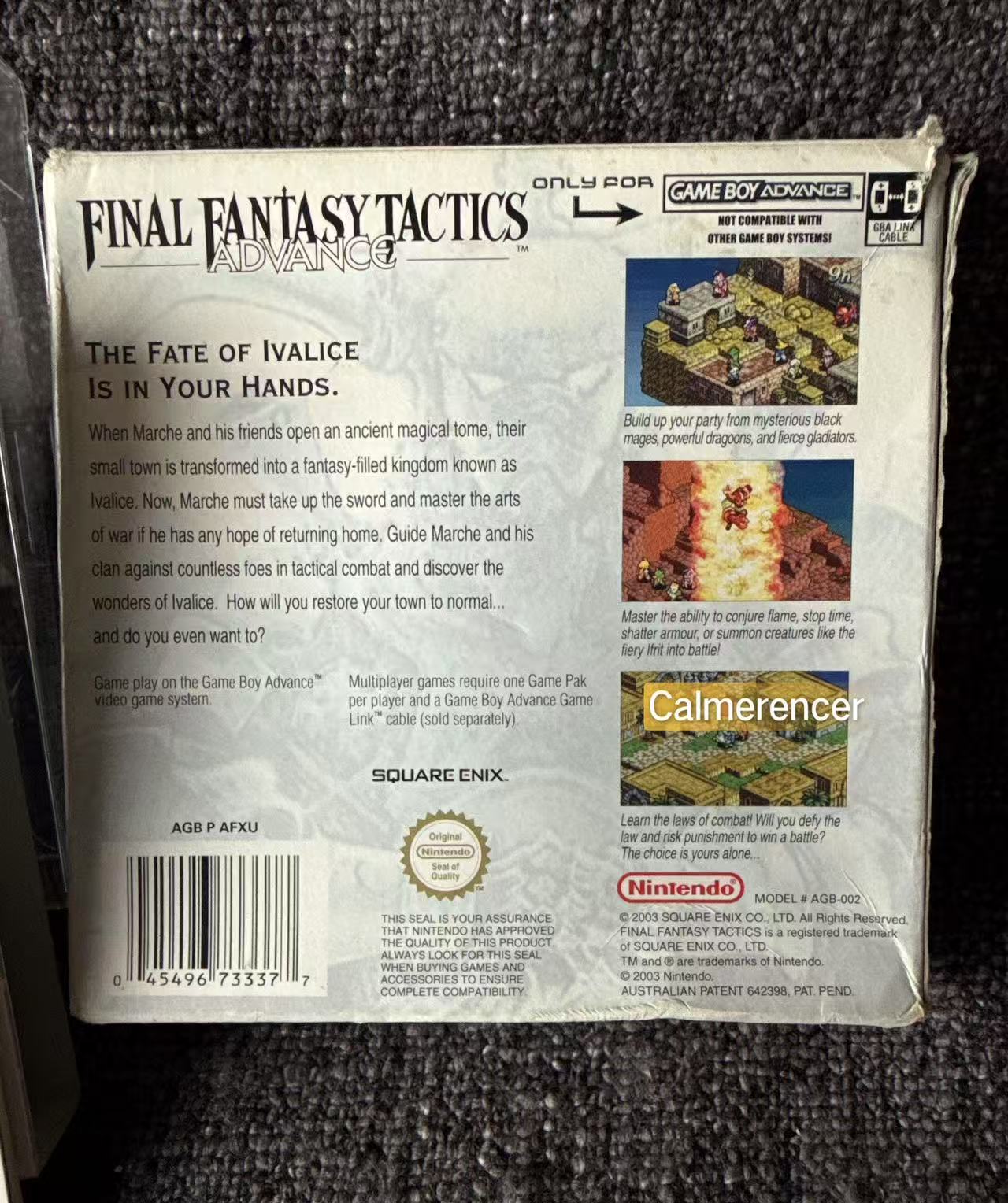 Final Fantasy Tactics Boxed Game -Nintendo Gameboy Advance GBA - Pal Version