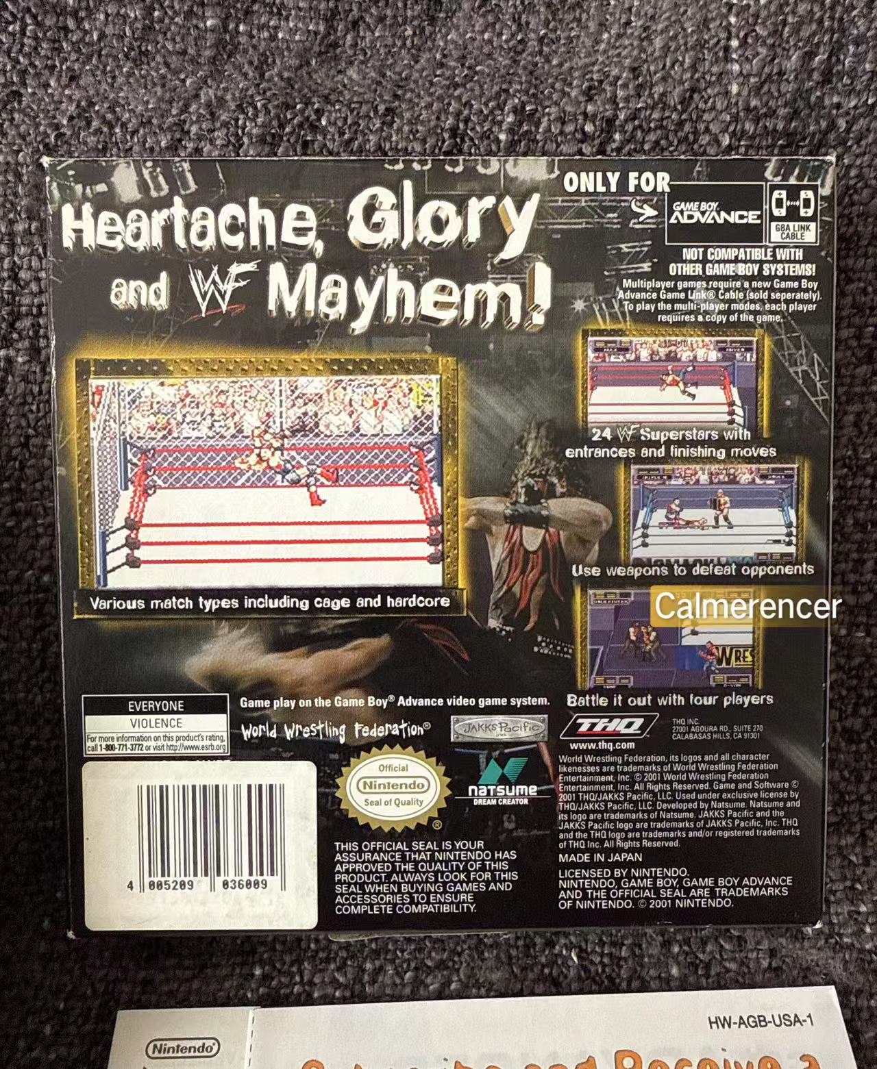 WWF Road To Wrestle Mania Boxed Game -Nintendo Gameboy Advance GBA - Pal Version