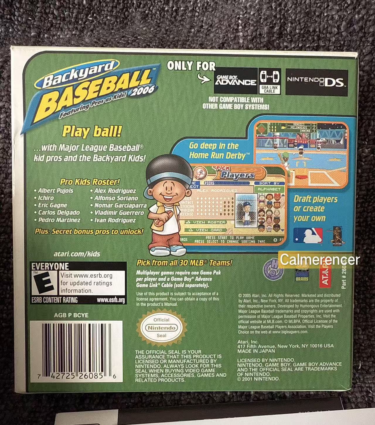 Backyard baseball Featuring Pros As Kids 2006 Boxed Game -Nintendo Gameboy Advance GBA - Pal Version