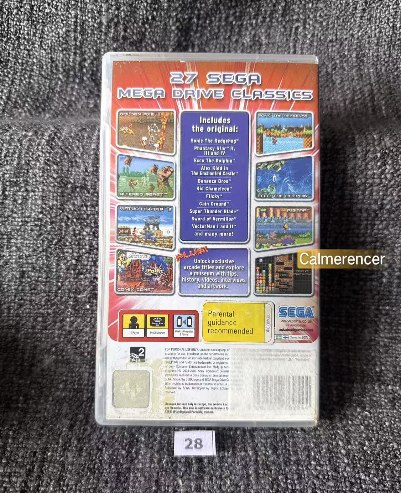 Sega Mega Drive Collection PSP Game - PlayStation Portable