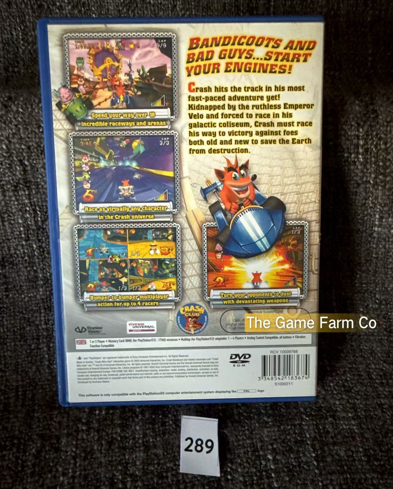 Crash Nitro Kart Game- Sony PlayStation 2 (PS2)